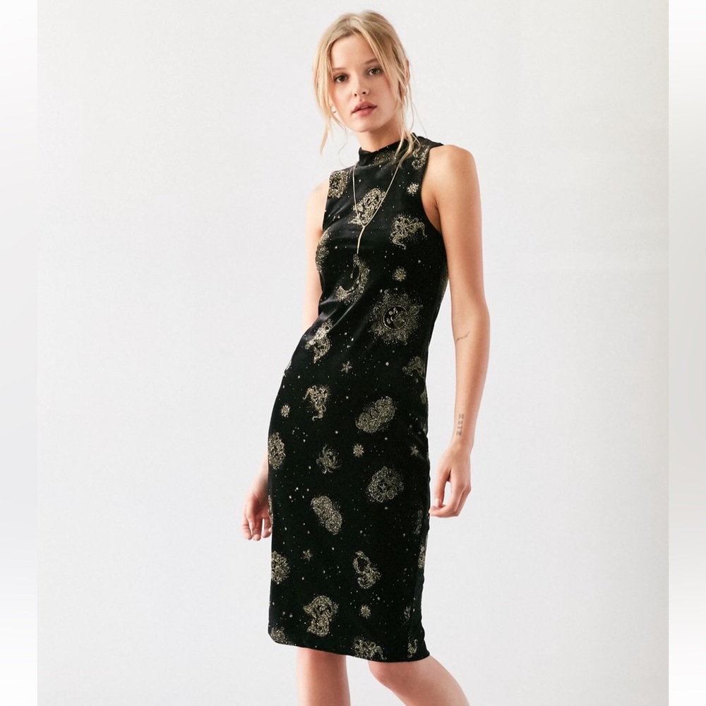 UO Velvety Zodiac Bodycon Dress